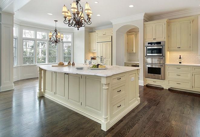 close-up of high-quality laminate flooring texture in Mulberry